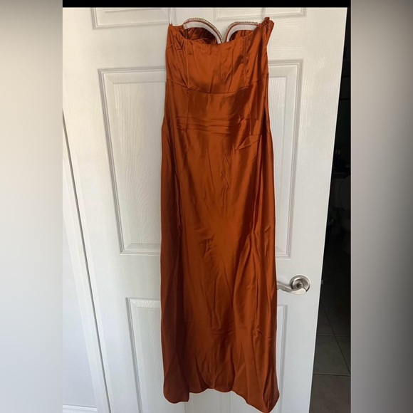 Orange Bronze Formal Dress - Picture 2 of 5